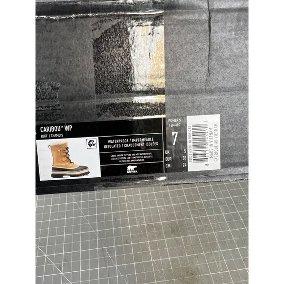 SOREL Caribou Women's Waterproof Boot Size 7 - Tan Insulated NEW - Picture 5 of 8